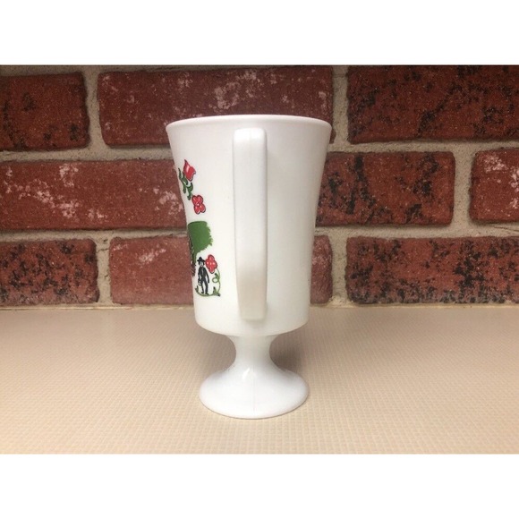 Pennsylvania Dutch Country Tall Pedestal Coffee Mug Souvenir Collectible White - Picture 4 of 7